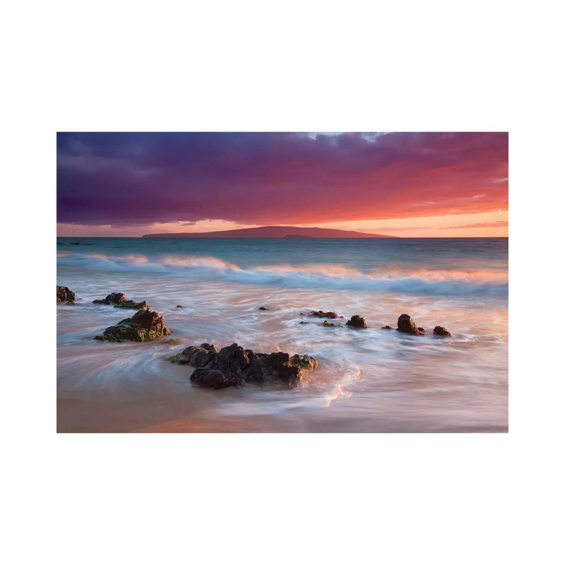 Soft Maui Sunset by Dennis Frates - Print on Canvas, Wrapped Canvas, 45.72cm H x 66.04cm W x 3.81cm D