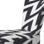 Chaise d'appoint en velours noir à motif rétro à chevrons rétro