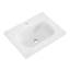 White Acrylic Rectangular Drop-In White Bathroom Sink 23 5/8'' X 18 1/8'' With Overflow and Faucet Hole