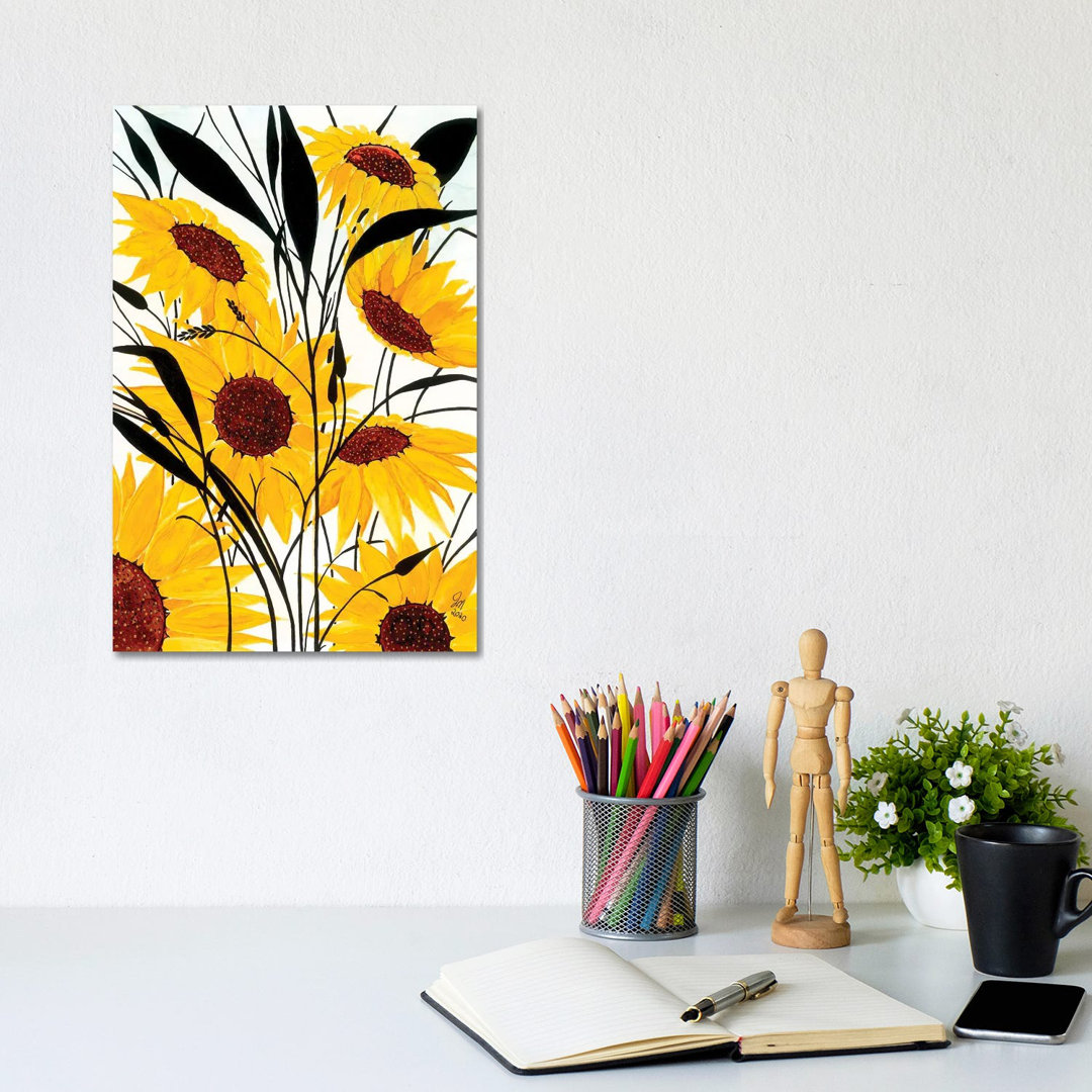 Sunflowers by Jan Matthews - Wrapped Canvas Gallery-Wrapped Canvas Giclée
