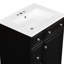 Meuble-lavabo noir - 2 tiroirs et rangement encastré en céramique-745287216