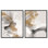 Ensemble de décoration murale bohème Whispering Haze Duo par Art Remedy, cadre noir, 36 x 45