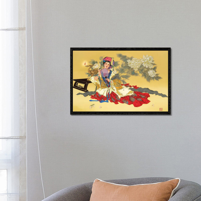 La Coquette - Painting on Canvas, Black Framed, 66.04 cm H x 45.72 cm W