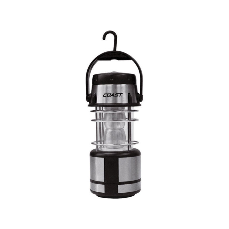 Silver Weatherproof LED Lantern with Red Flashing Mode