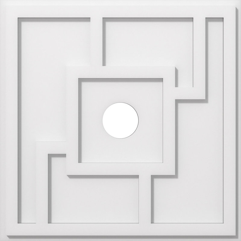 Diamètre intérieur de médaillon contemporain en PVC de 3 po Knox de qualité architecturale, H 20 po x l 20 po x P 1 po