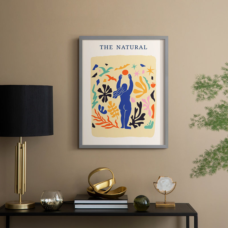 Matisse CDXLII, reproduction d'art encadrée - bois massif, H 21 po x l 17 po, Gris