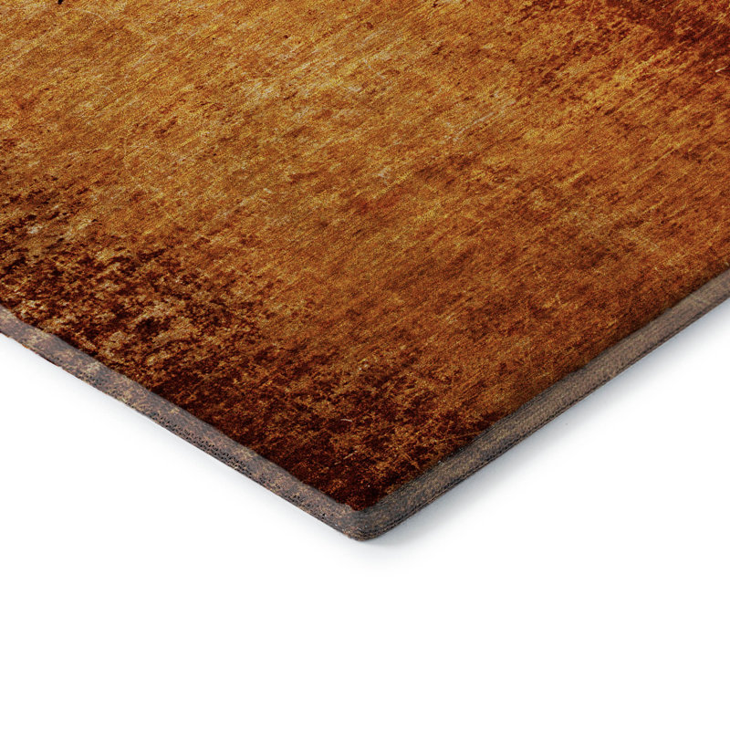 Premium Machine Washable Cerrito AMF554 Paprika Rug, Rectangle 8' x 10'