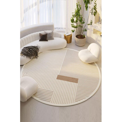 Tapis rond et moderne avec envers antidérapant