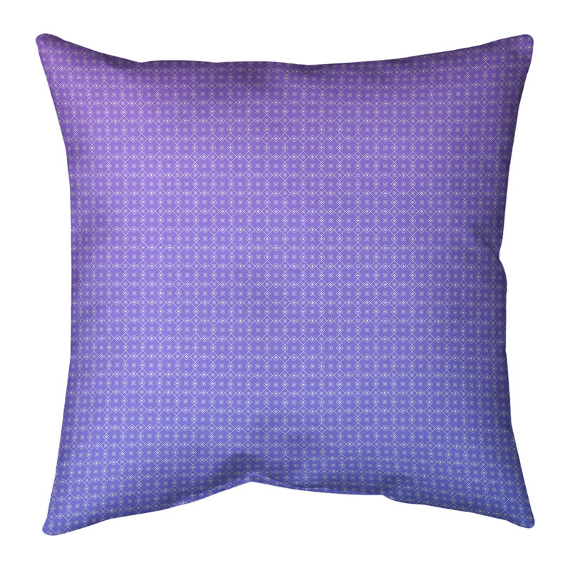 Housse de coussin Katelyn Elizabeth, Polyester / Bourre en polyester, 20 po x 20 po, Bleu / Mauve