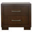 Table de chevet 2 tiroirs Polk Cappuccino