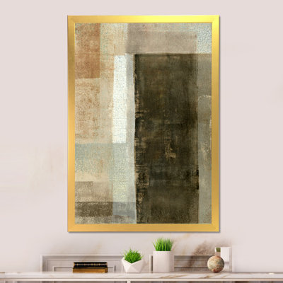 Le gris rencontre le brun - Art abstrait moderne et contemporain sur toile