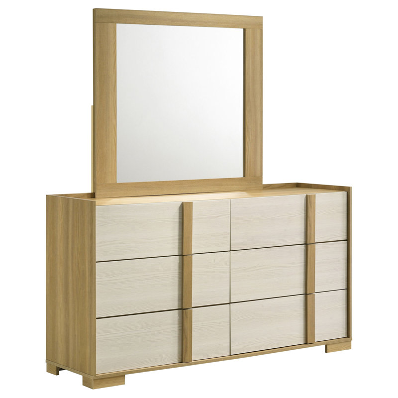 Commode 6 tiroirs avec miroir