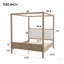Lit plateforme à baldaquin en bois avec tête de lit tapissier, aucun sommier requis-1471410124-1471410122