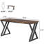 Bureau d'écriture moderne de 55 pouces avec pieds en métal en forme de Z, bureau d'ordinateur robuste pour bureau à domicile ou bureau-240179542