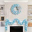 Pre-Lit Artificial Flocked Pine Christmas Garland - 9' - Clear Lights-1802180515