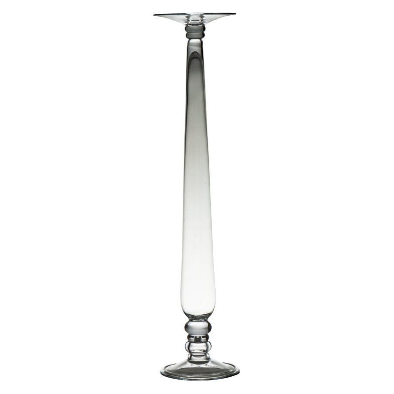 Medium Clear Glass Bonaparte Pillar Candlestick