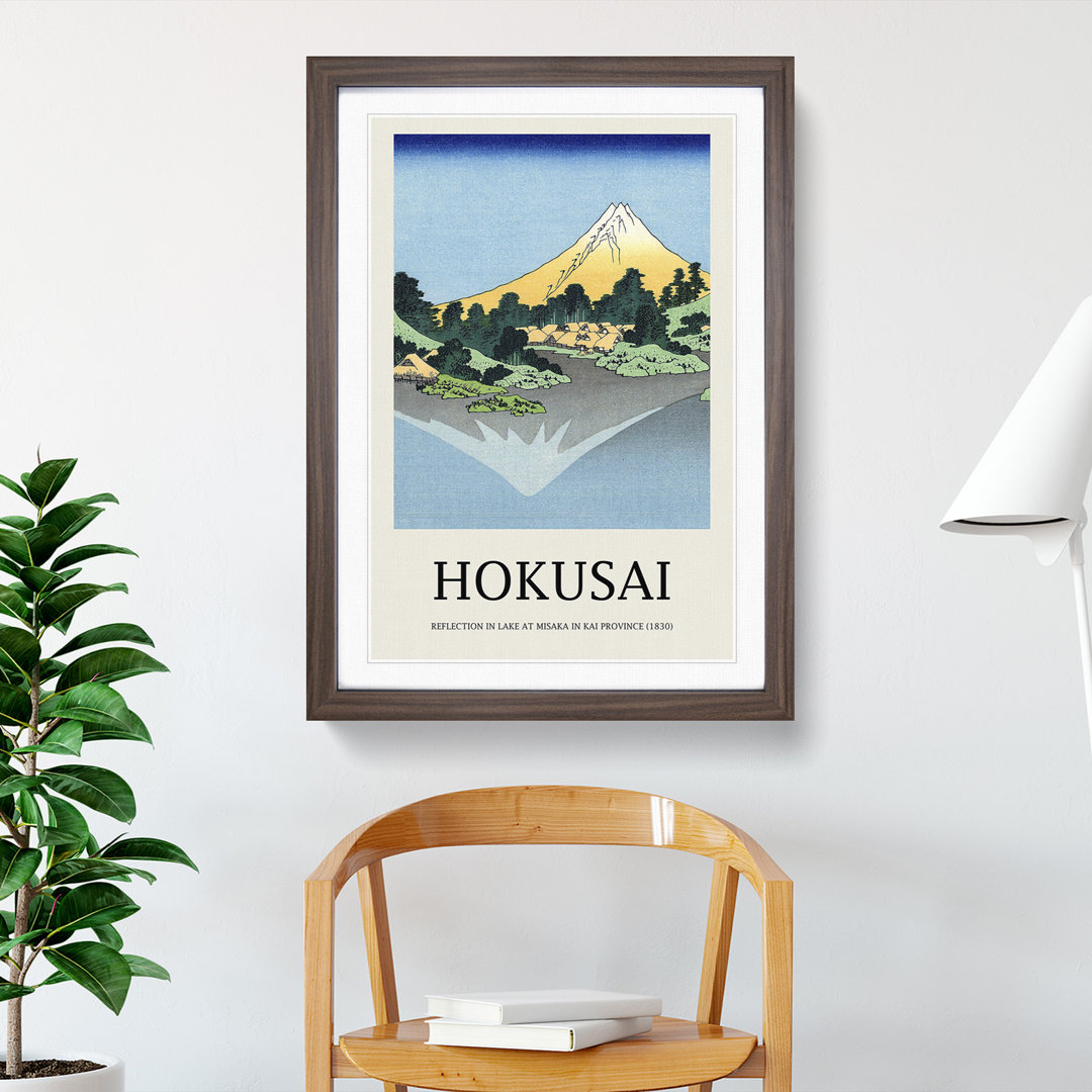 Mount Fuji Reflection by Katsushika Hokusai - Picture Frame Art Prints