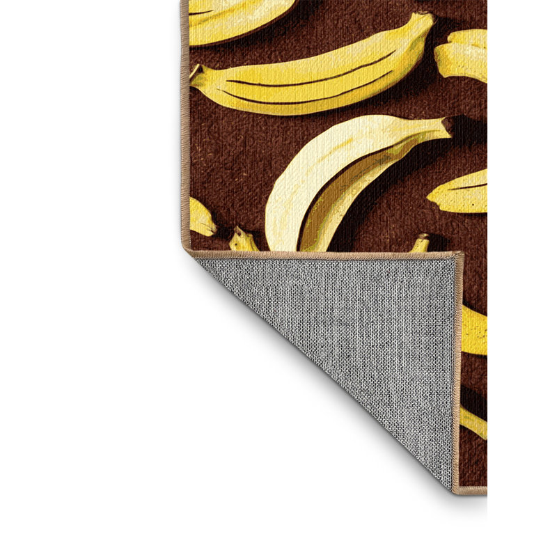 Washable Banana Fruits Area Rug, Rectangle 3' x 5'