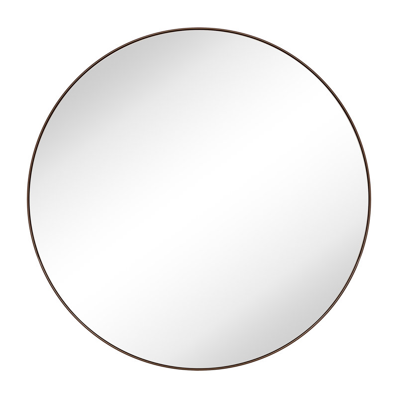 Miroir de salle de bain circulaire, 30 po x 30 po, Bronze frotté à l'huile