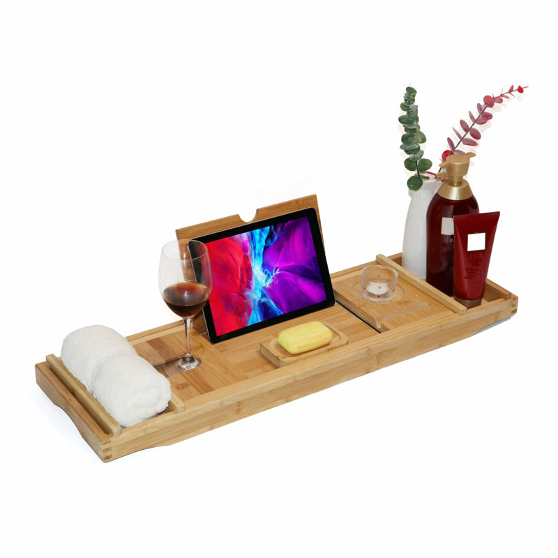 Plateau autoportant pour baignoire en bambou - naturel