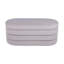 Banc avec rangement en velours taupe