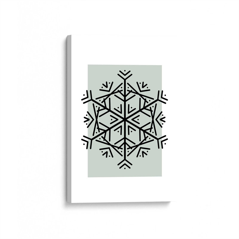 Charme de flocon de neige nordique, Toile tendue, Ne s’applique pas, H 18 po x l 12 po