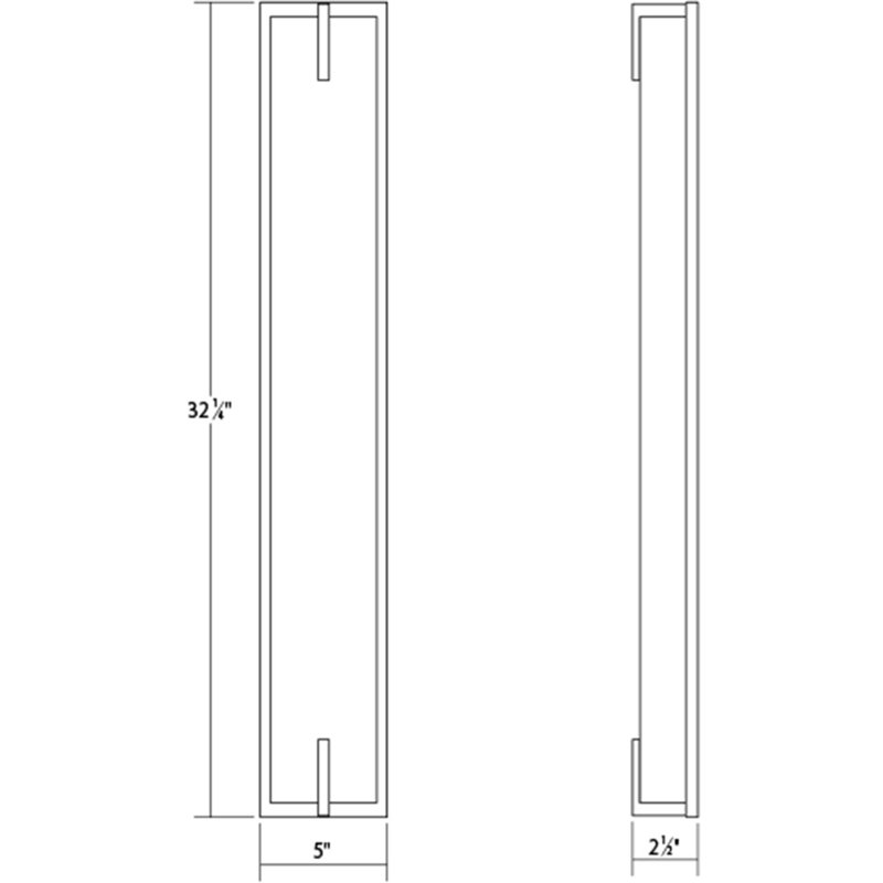 New Edge 1 - Light LED Bath Bar, 5"H x 40"W x 2.8"D, Polished Chrome, 21W