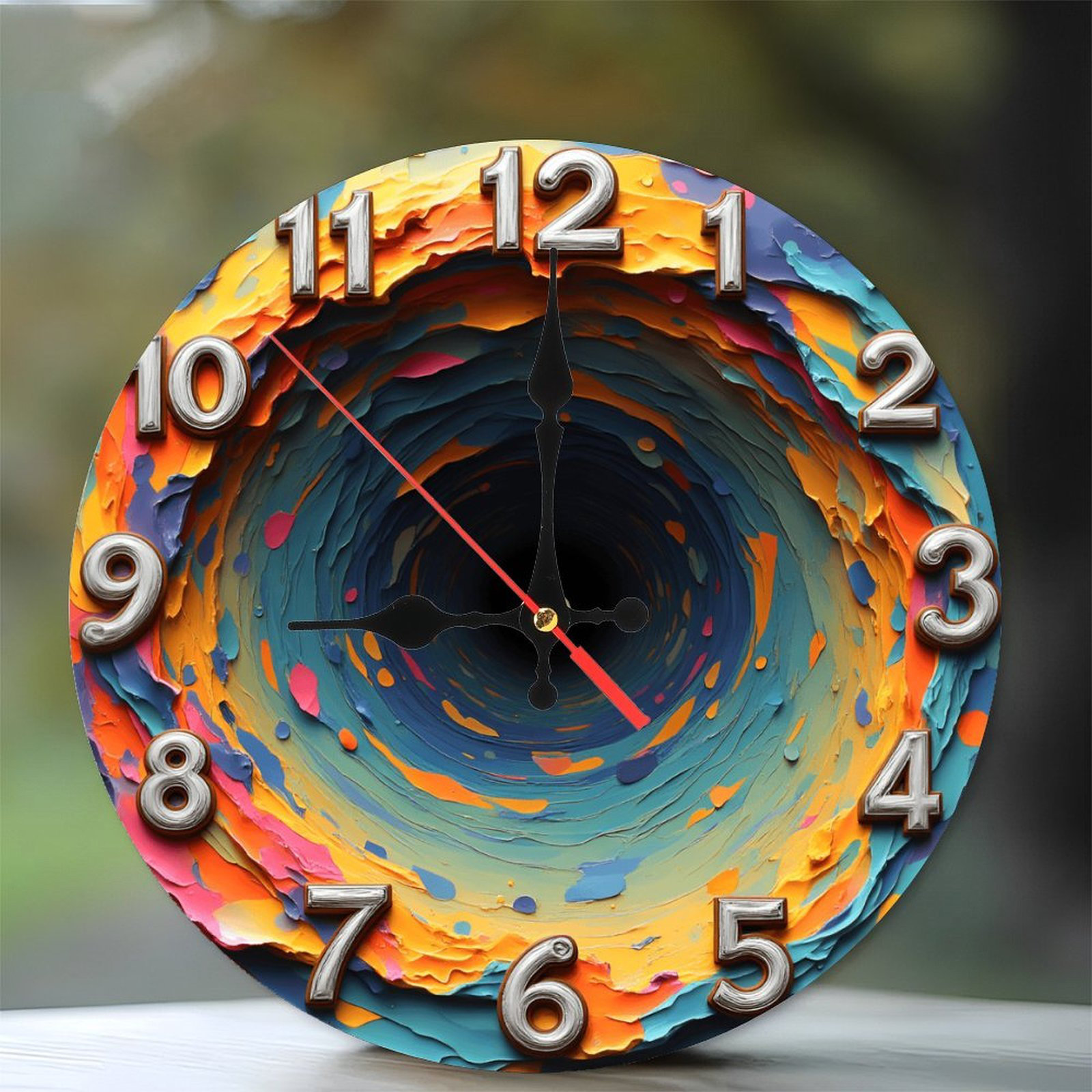 Ivy Bronx Colourful Artistic Clock - Wayfair Canada