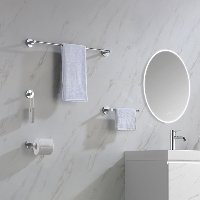 Ensemble de quincaillerie de salle de bain 4 pièces, Chrome