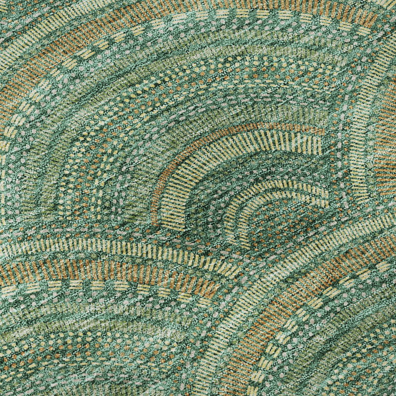 Premium Machine Washable Prisco Sage Rug, Rectangle 8' x 10'