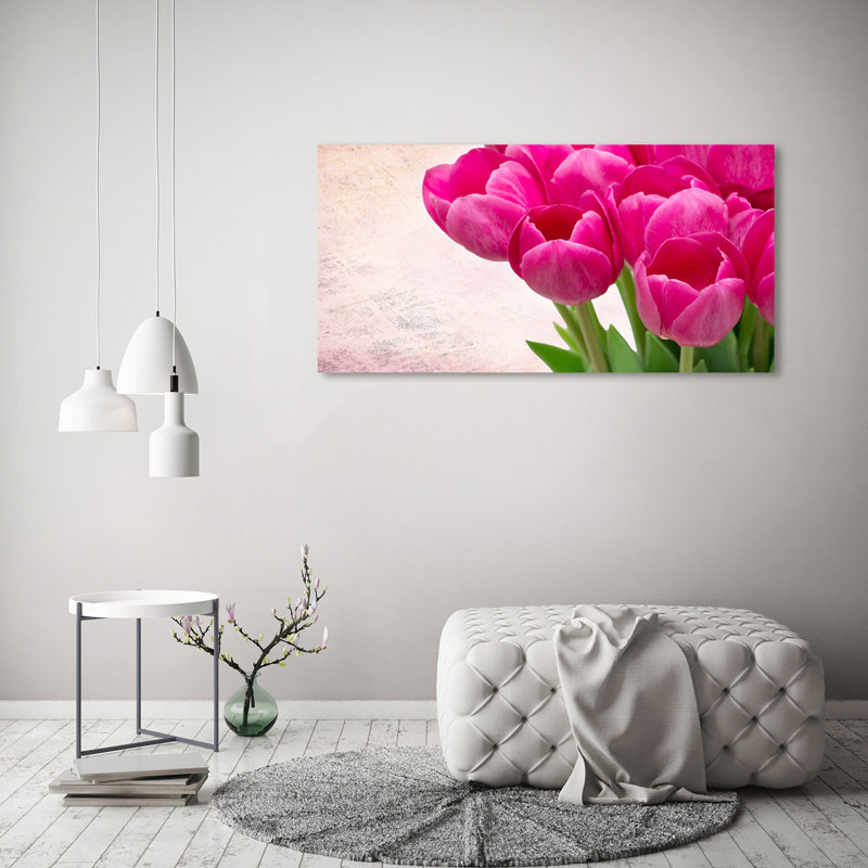 Pink Tulips - Wrapped Canvas Print