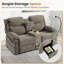 Causeuse inclinable manuelle avec causeuse avec console pour le salon, le bureau et le cinéma maison-1362148493