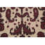 Tapis rond en laine touffeté à la main beige / rouge