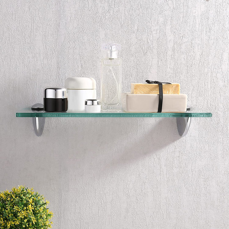Azemine Floating Shelf, Brushed, 0.31" H x 13.8" W x 4.72" D