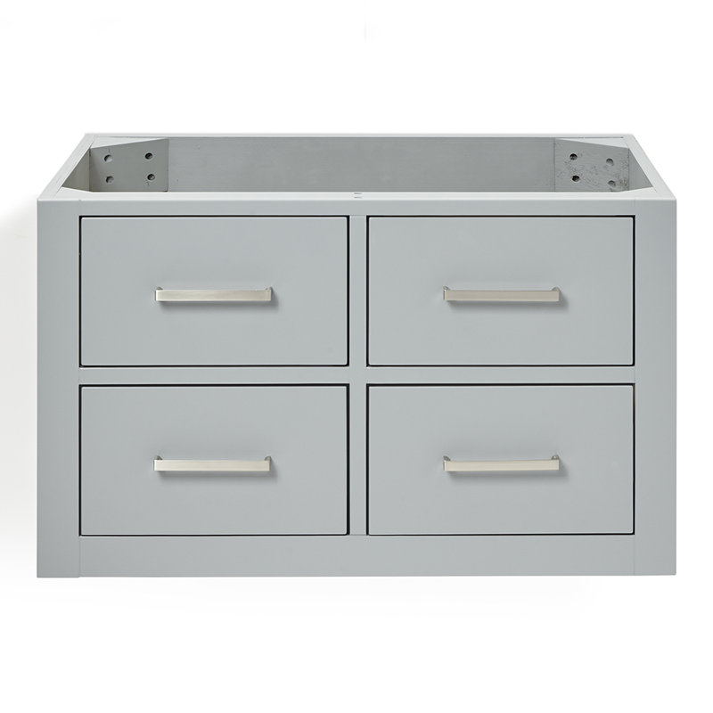 Megrez 30'' Wall Mounted Single Bathroom Vanity Base Only, Gray