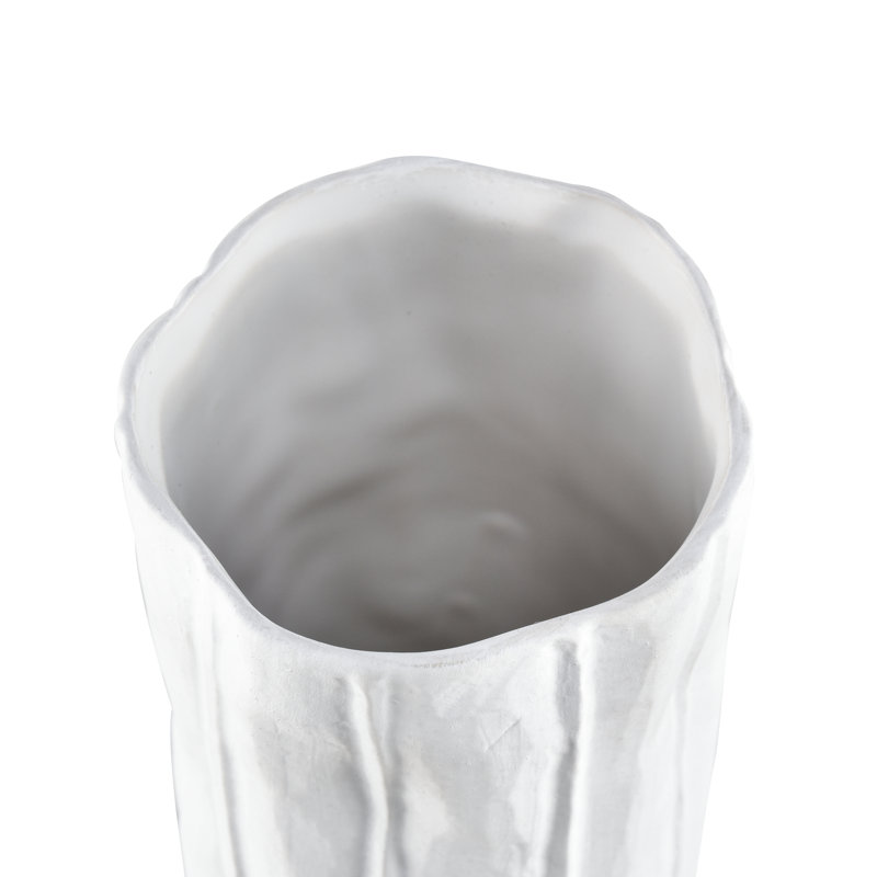 Vase Clark - Blanc, H 11,75 po x l 3,25 po x P 3,25 po, Blanc mat, Couleur unie
