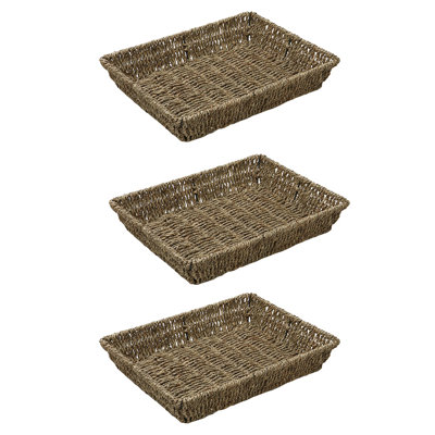 JVL SEAGRASS WITH METAL FRAME Decorative Basket
