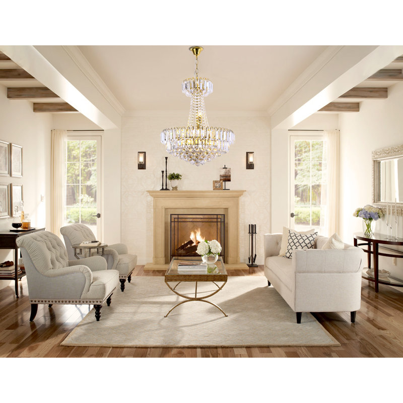 Ellisse 24" Crystal 8 - Light Dimmable Empire Chandelier
