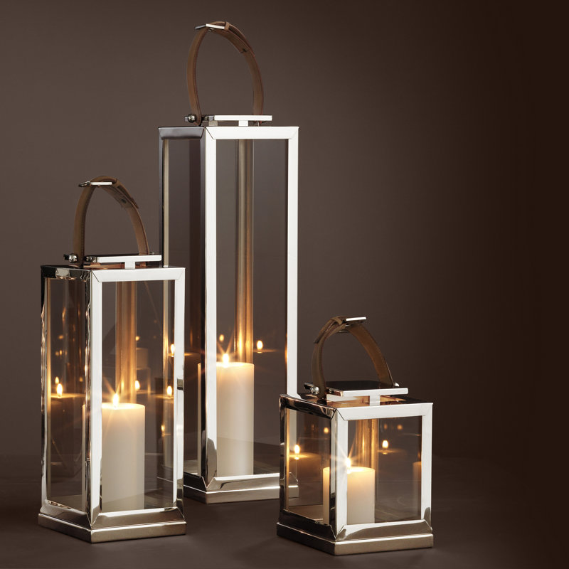 Georgian Tabletop Lantern, 27.56" H x 7.48" W x 7.48" D