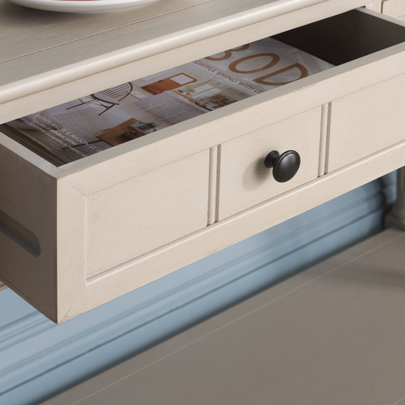 Console en bois massif 35,8 po Malmesbury, Gris rétro