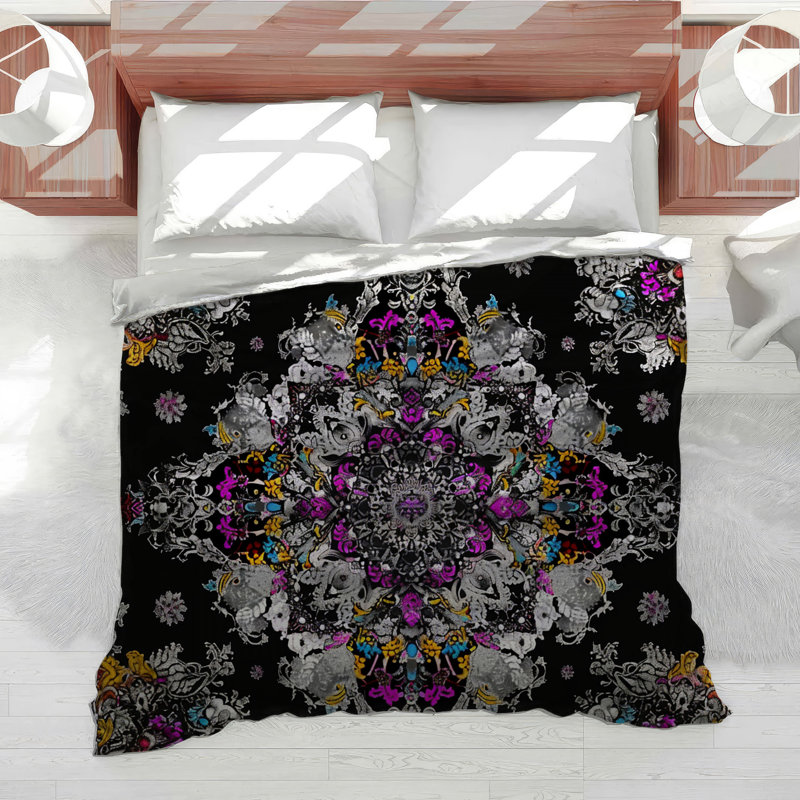Mandala Bedding Pattern Comforter Gothic, Twin Comforter