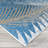 Waddington Floral Palms Ocean Blue Indoor Outdoor Area Rug-748626959