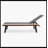 Outdoor Chaise Lounge Chair With Attached Wood Side Table, 1PC Durable Recliner, Weather-Resistant For Patio & Poolside-1354311071