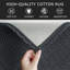 Black & Grey Braided Cotton Runner Rug – Washable, Non-Slip Rubber Backing, Checkerboard Design for Hallways, Kitchens & Entryways