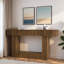 Table de console 62,9 po avec plateau incurvé spacieux et conception rainurée