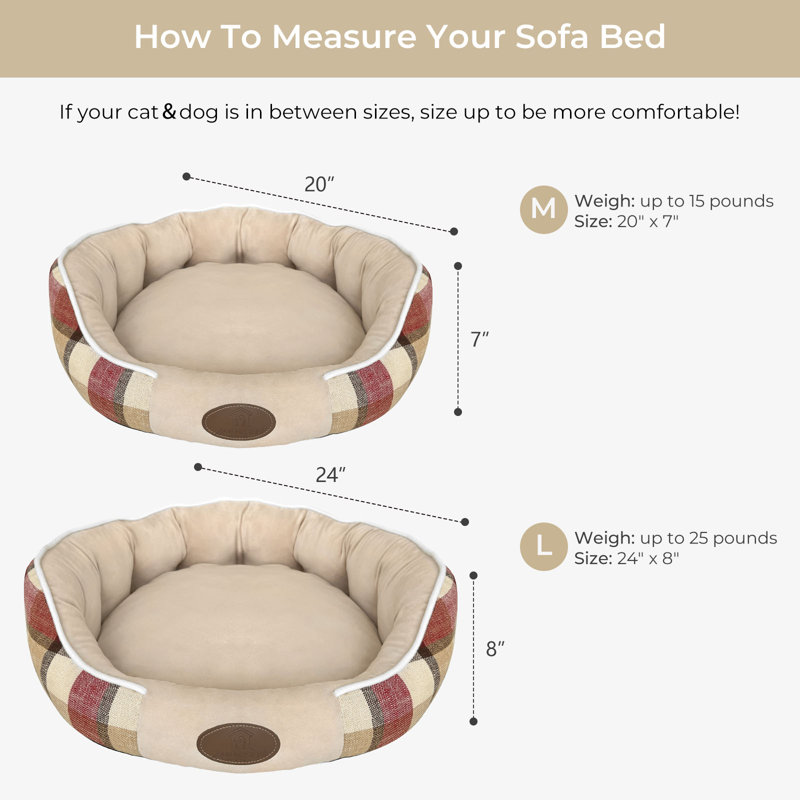 Gautham Pet Bed, Medium (20" H x 19" W x 6" D)