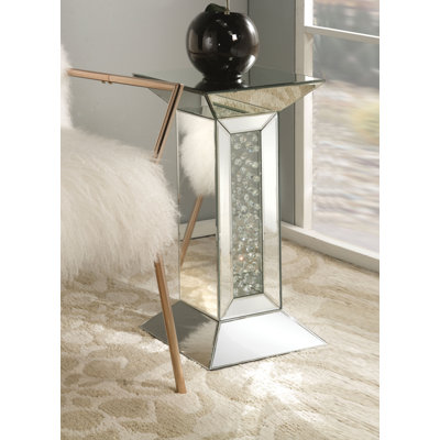 Canaan Mirrored Glass Top End Table
