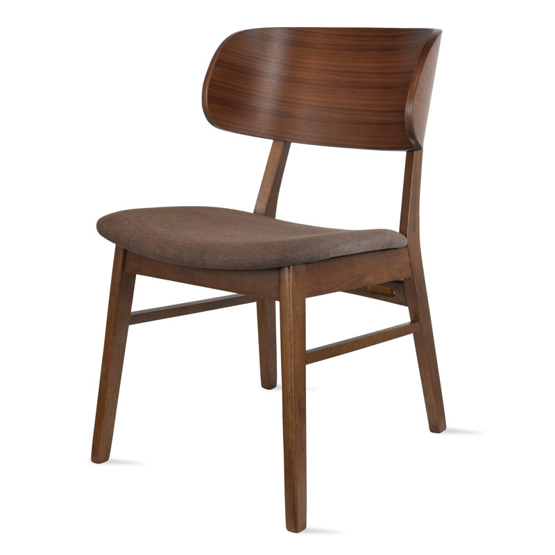 Crafton Curlee Dining Chair - Fabric Upholstered Side Chair with Curved Back - Modern Kitchen & Dining Room Accent Chair, 1