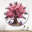 Horloge murale rose-93381115