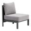 Chaise d'appoint 28 po en tissu gris